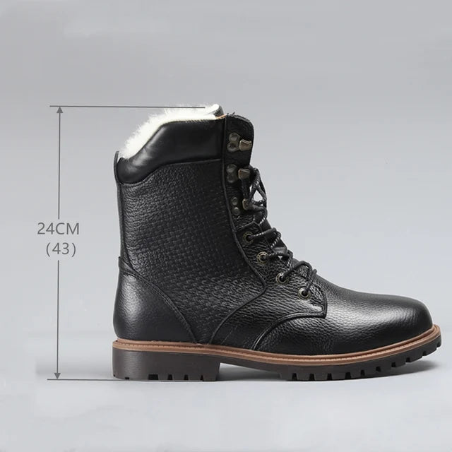 Winter boots made of leather | With wonderfully warm wool lining