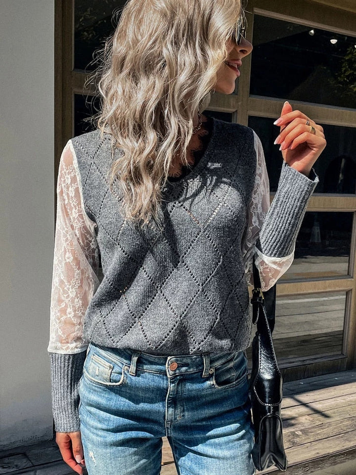 LinekkesShirt | Pullover with V-neck for Women