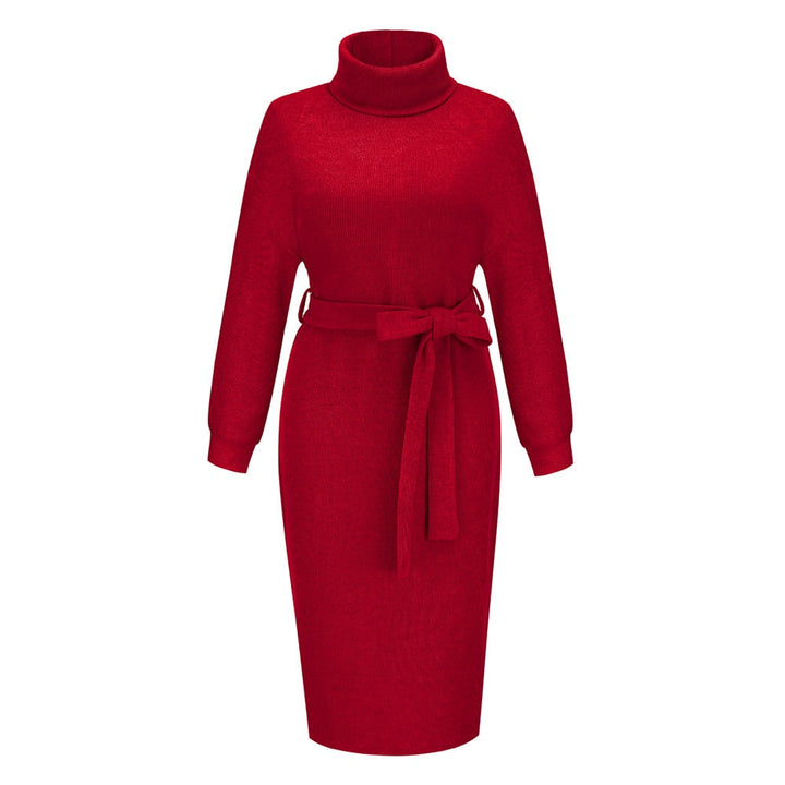 Jersey largo I Suéter de punto para mujer con cuello alto Col Col