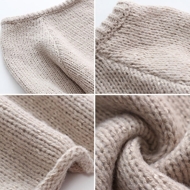 Gaby | Gestrickter übergroßer Winterpullover Damenmode