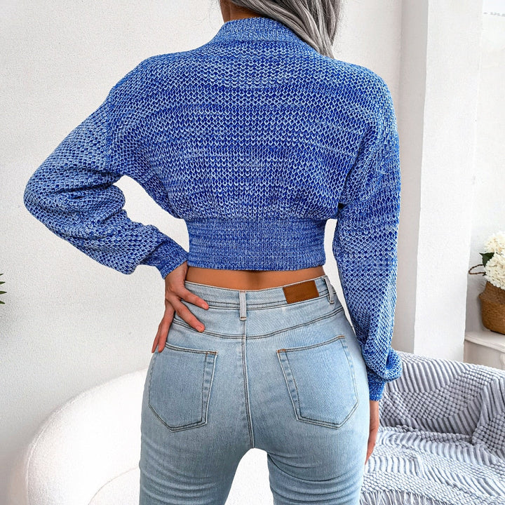MelodysJumper I Crop Top Langærmet Pullover til Kvinder