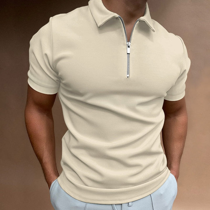 Polo | Stilfuld poloshirt i ensfarvet farve