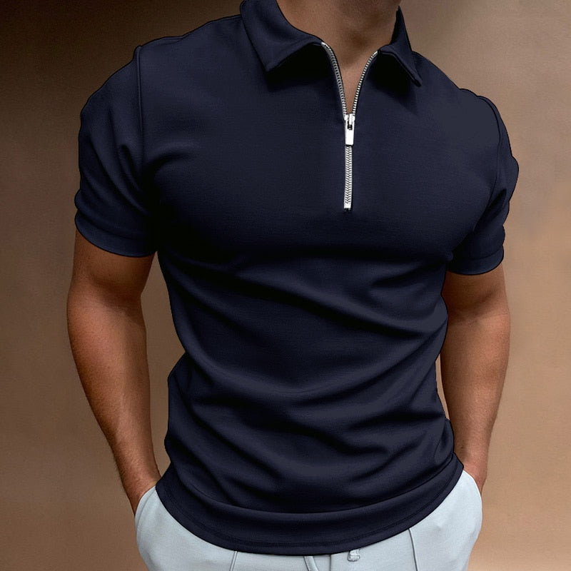 Polo | Stilfuld poloshirt i ensfarvet farve