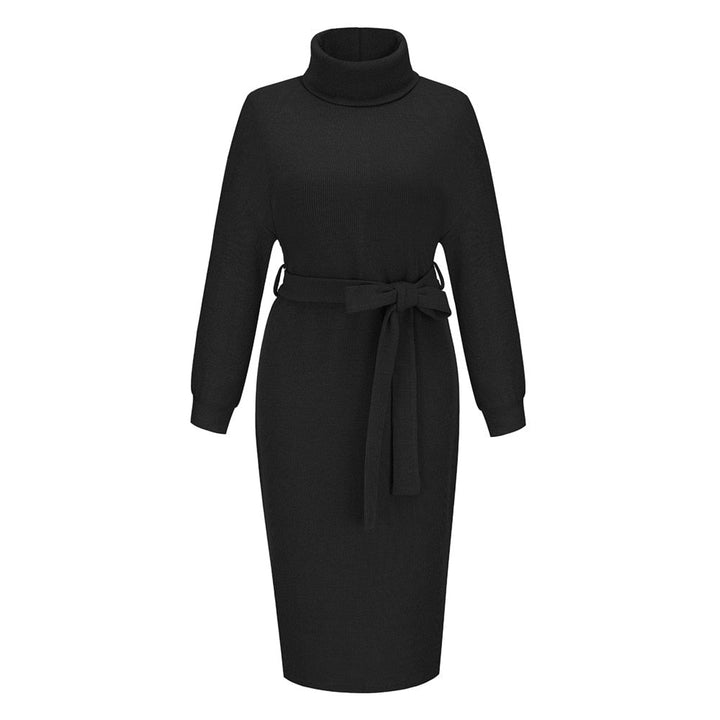 Jersey largo I Suéter de punto para mujer con cuello alto Col Col