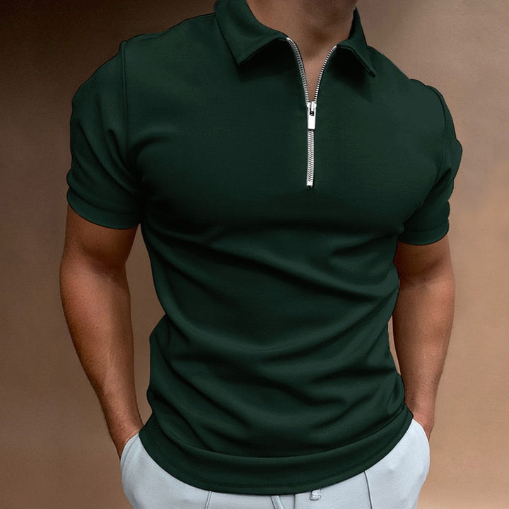 Polo | Stilfuld poloshirt i ensfarvet farve