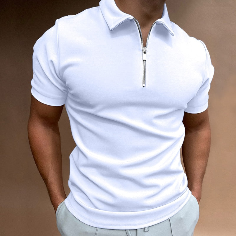 Polo | Stilfuld poloshirt i ensfarvet farve