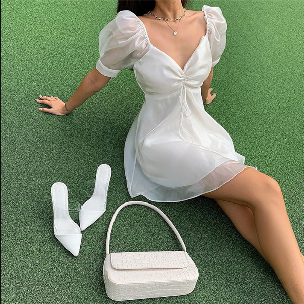 Crystal white dress