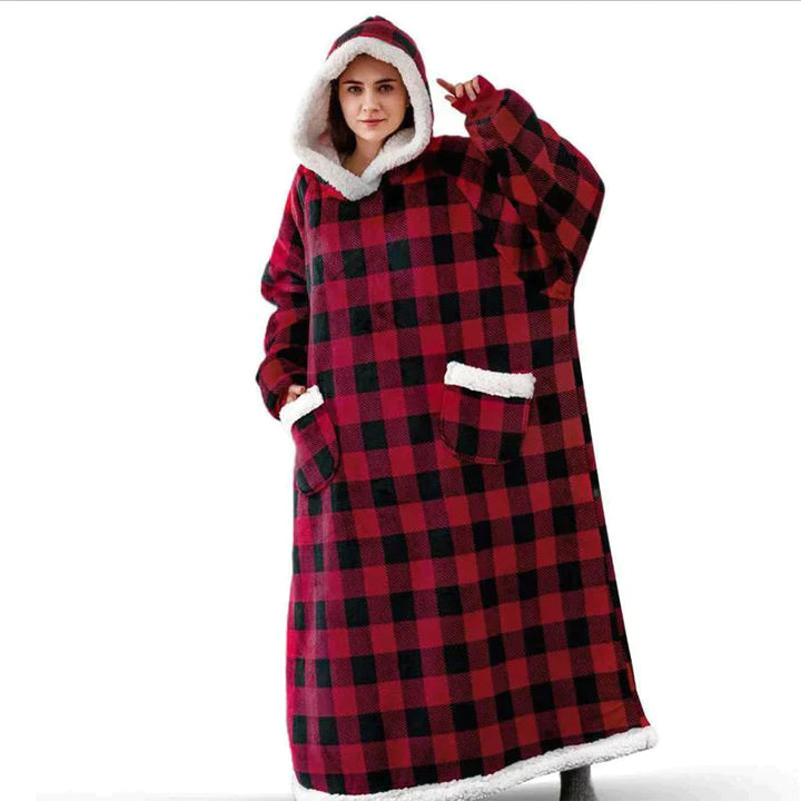 Plaid Winter Blanket Sweater