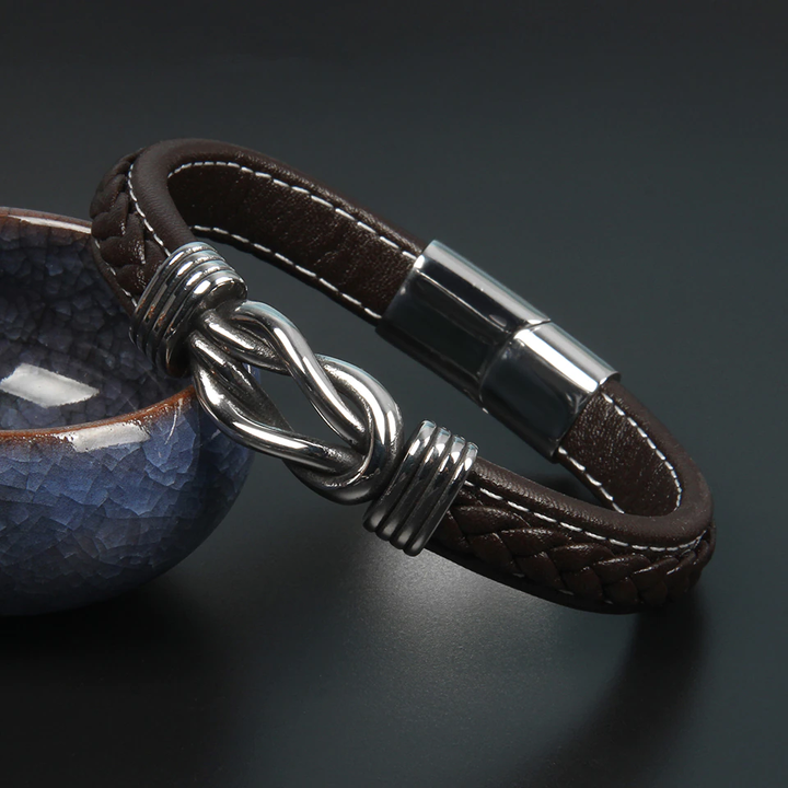 Infinity-armbånd | Læder-knude-armbånd