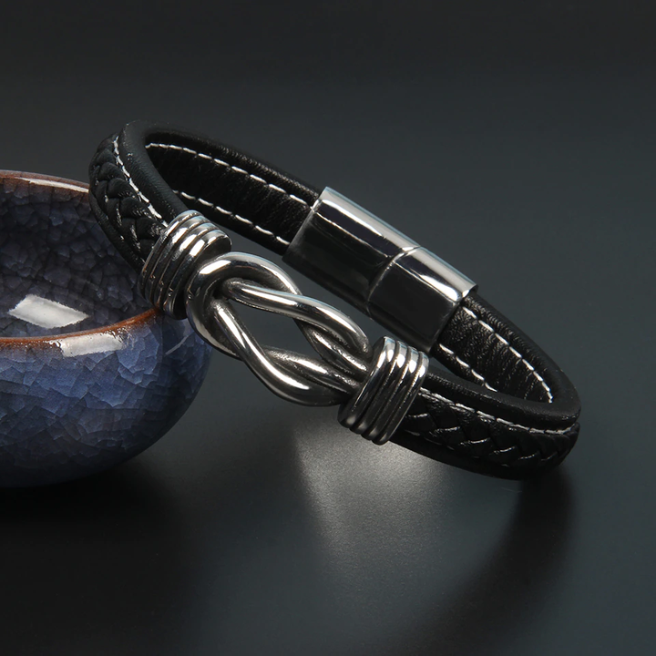 Infinity-armbånd | Læder-knude-armbånd