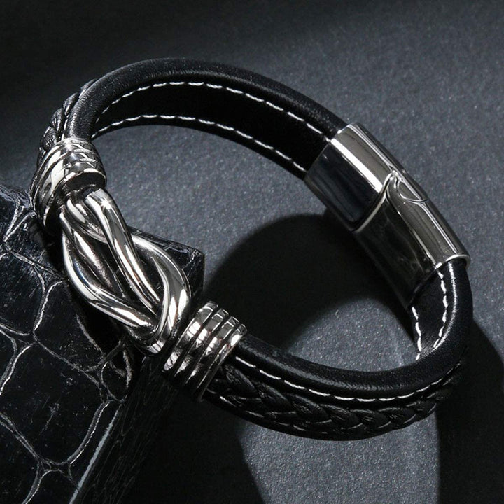 Infinity-armbånd | Læder-knude-armbånd
