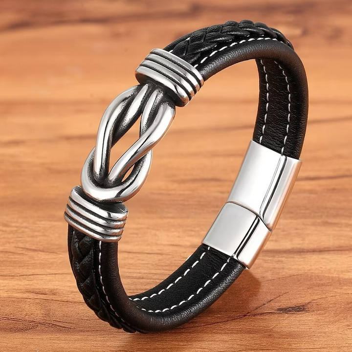 Infinity-armbånd | Læder-knude-armbånd