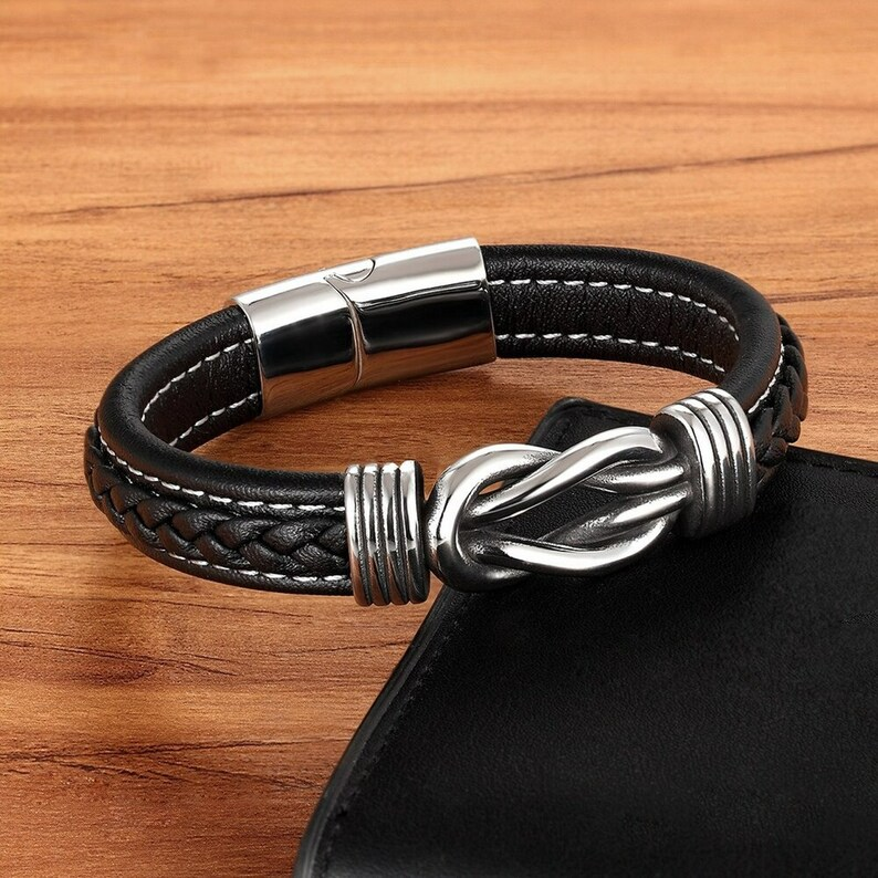 Infinity-armbånd | Læder-knude-armbånd