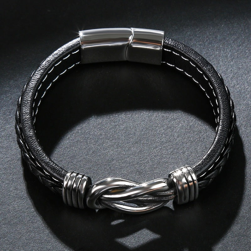 Infinity-armbånd | Læder-knude-armbånd
