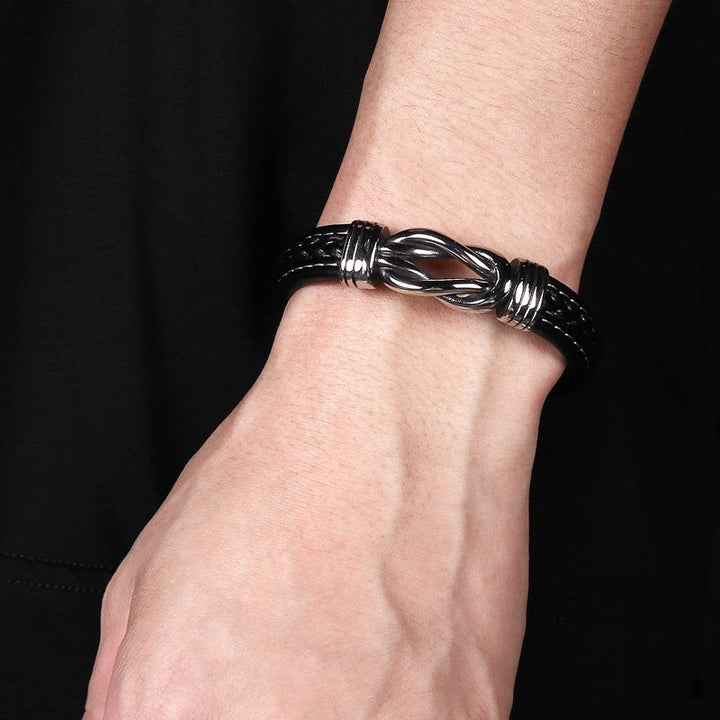 Infinity-armbånd | Læder-knude-armbånd