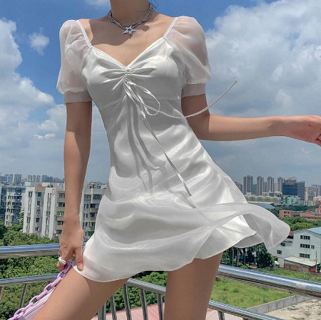 Crystal white dress